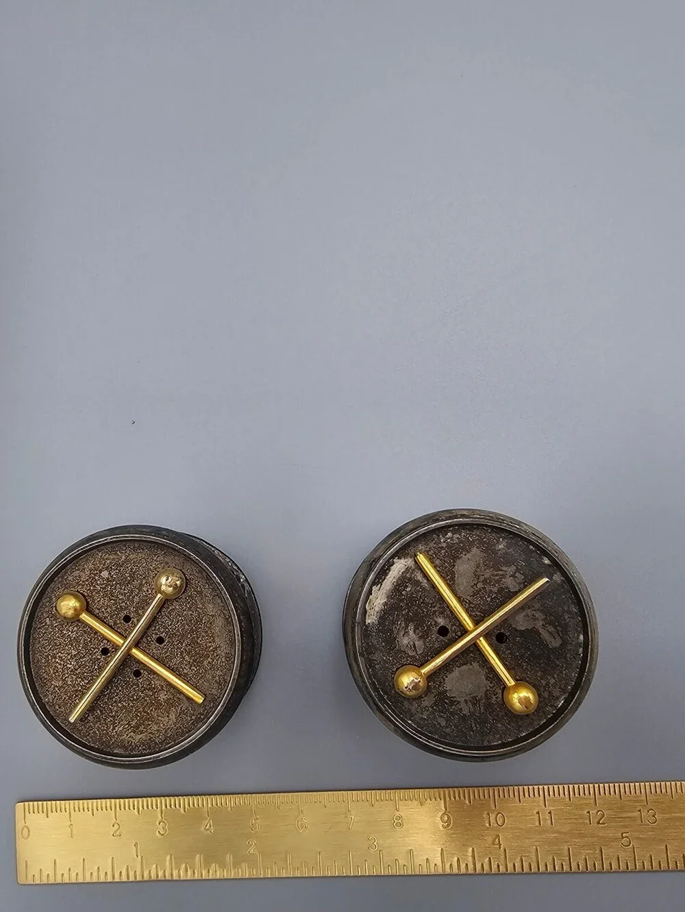 Pair of Vintage Decorative Drum Salt and pepper shakers